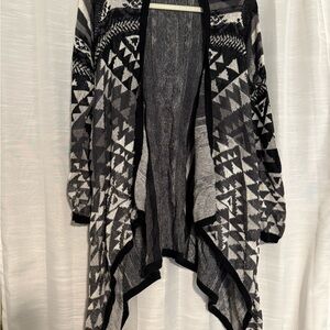 Mossimo Supply Co. Black and White Geometric Cardigan